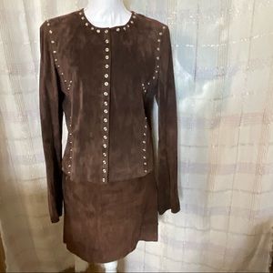 Gorgeous Brown Cache Suede Leather Suit